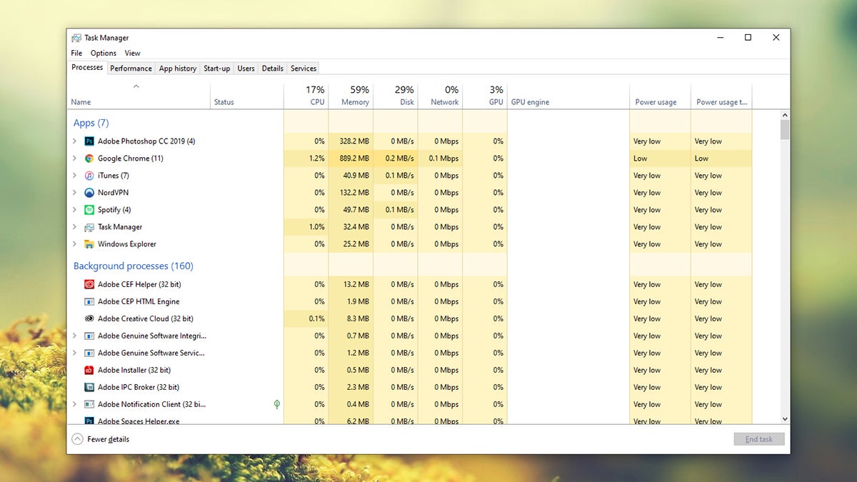 Der Task-Manager ist ein guter Ausgangspunkt.