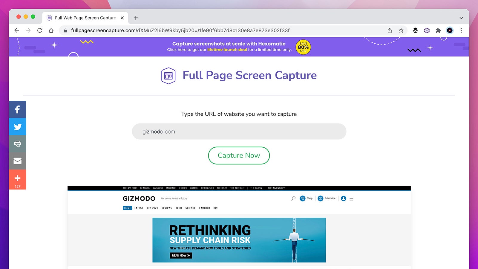 In den meisten Fällen werden die Screenshots, die Sie aufnehmen möchten, in einem Webbrowser erstellt.