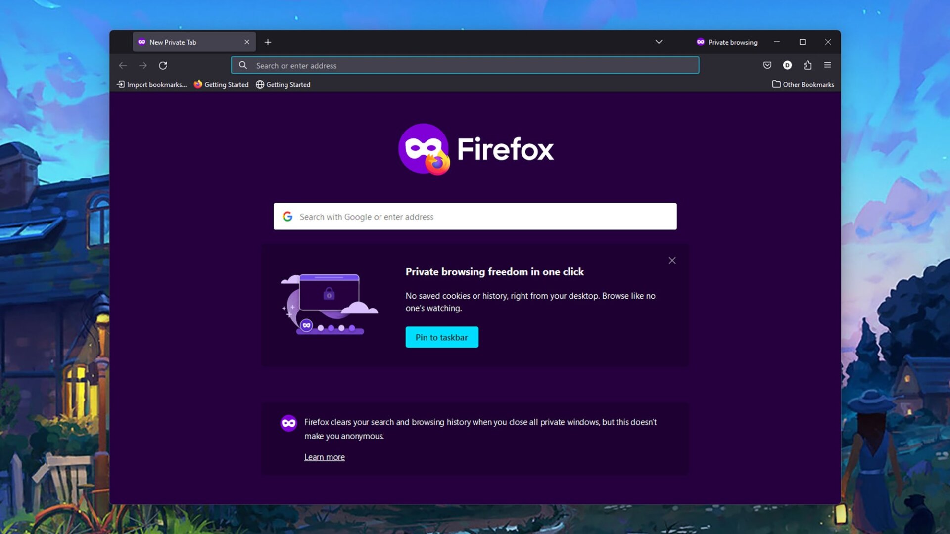 In Firefox auf Privat umschalten.