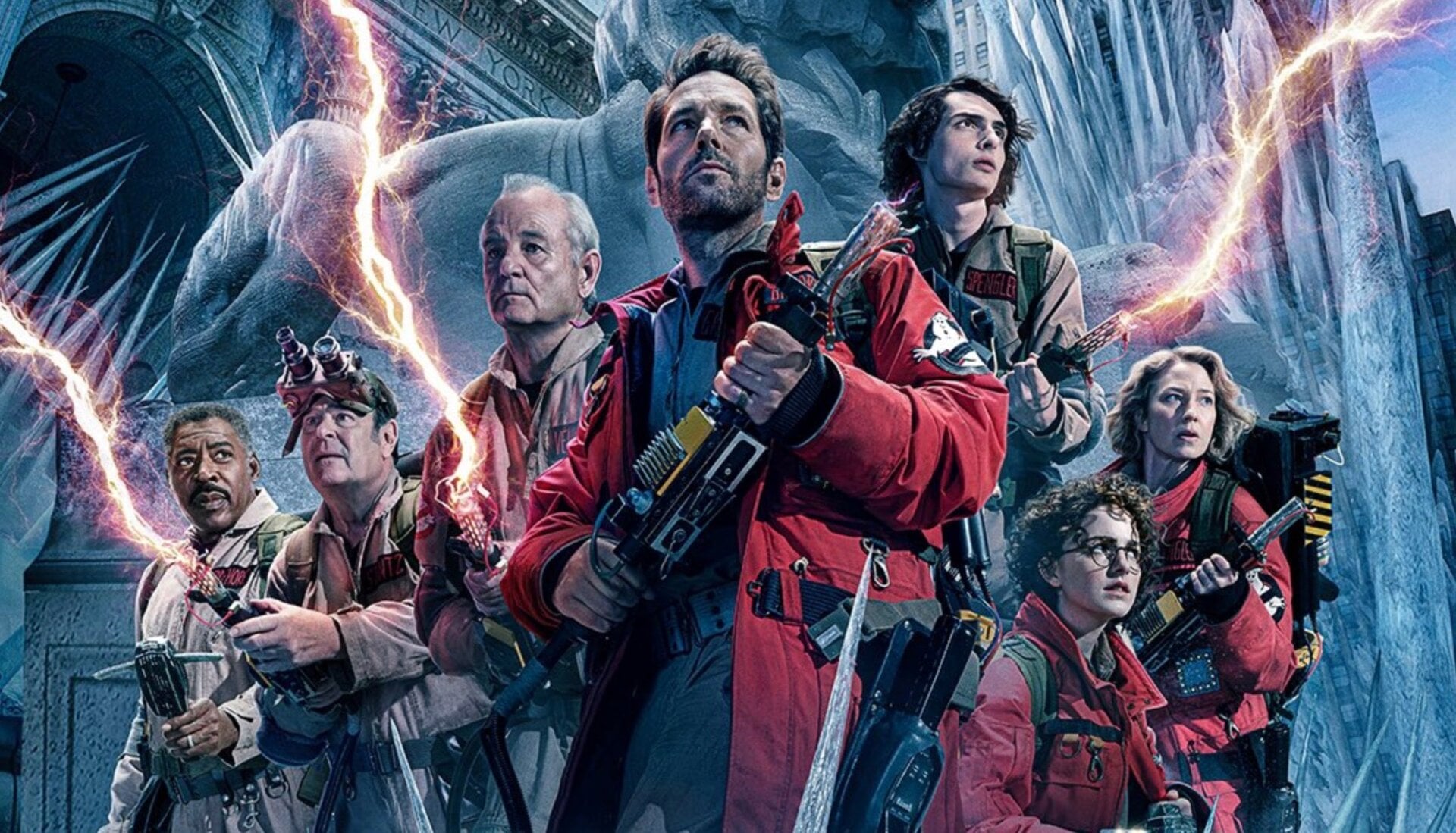 Ein Ausschnitt des Posters von Ghostbusters: Frozen Empire.