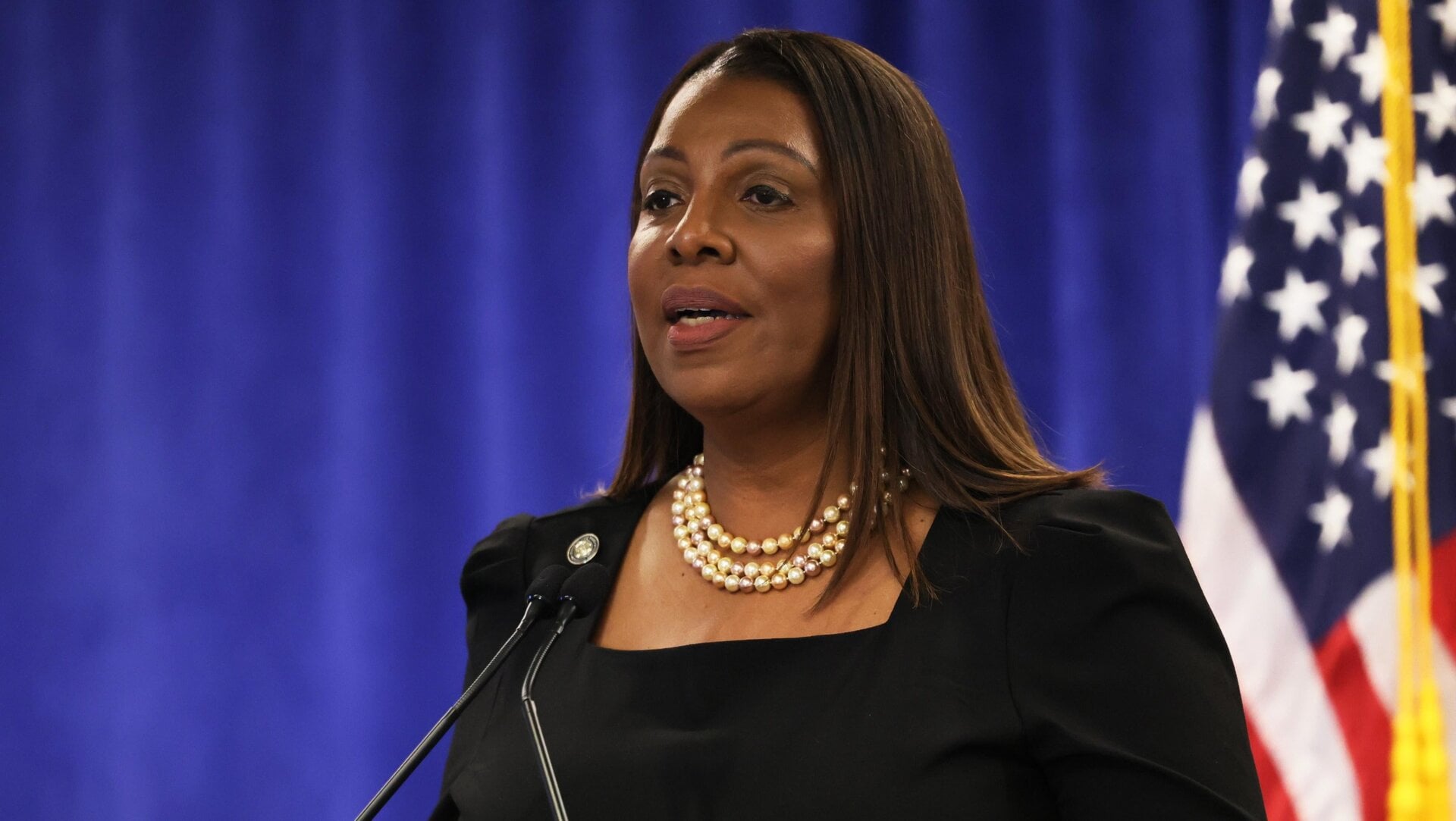 Aktenfoto von Generalstaatsanwältin Letitia James am 16. Februar 2024.