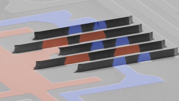 Ein Schema des neuen 3D-Schaltungsdesigns.