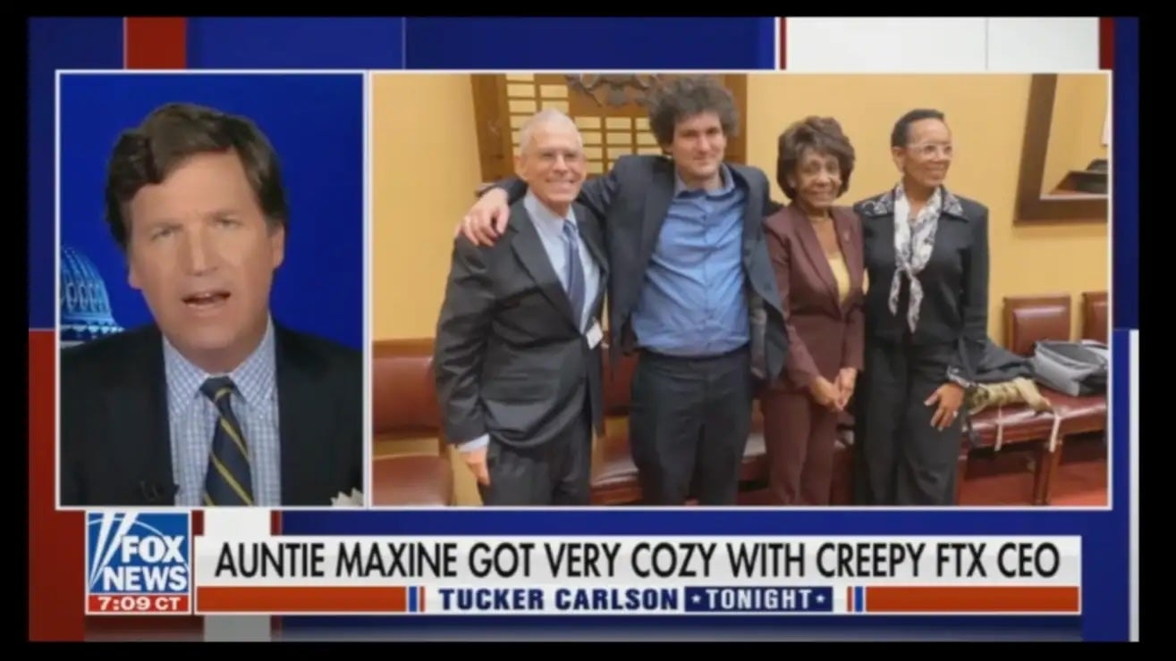 Tucker Carlson fragt, ob die Demokraten Geld zurückgeben werden, das Sam Bankman-Fried in seiner Sendung vom 16. November 2022 gespendet hat.