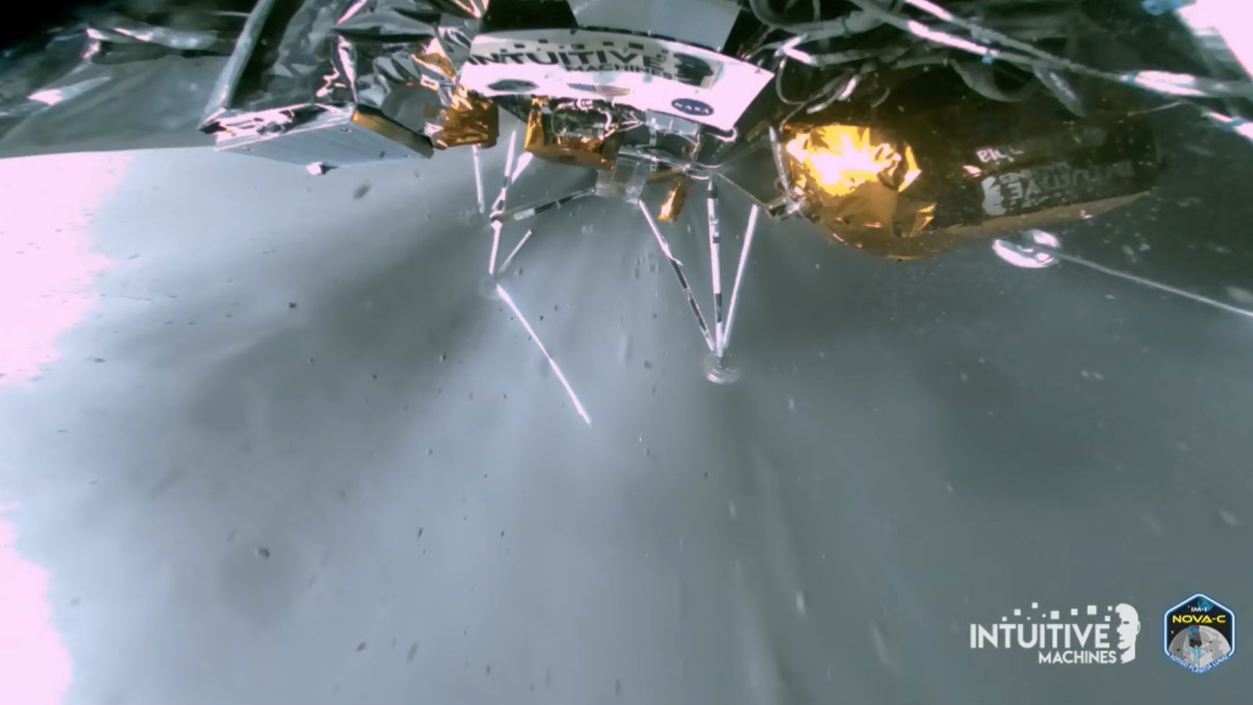 Der Odysseus-Lander von Intuitive Machines landete am 22. Februar 2024 auf dem Mond.
