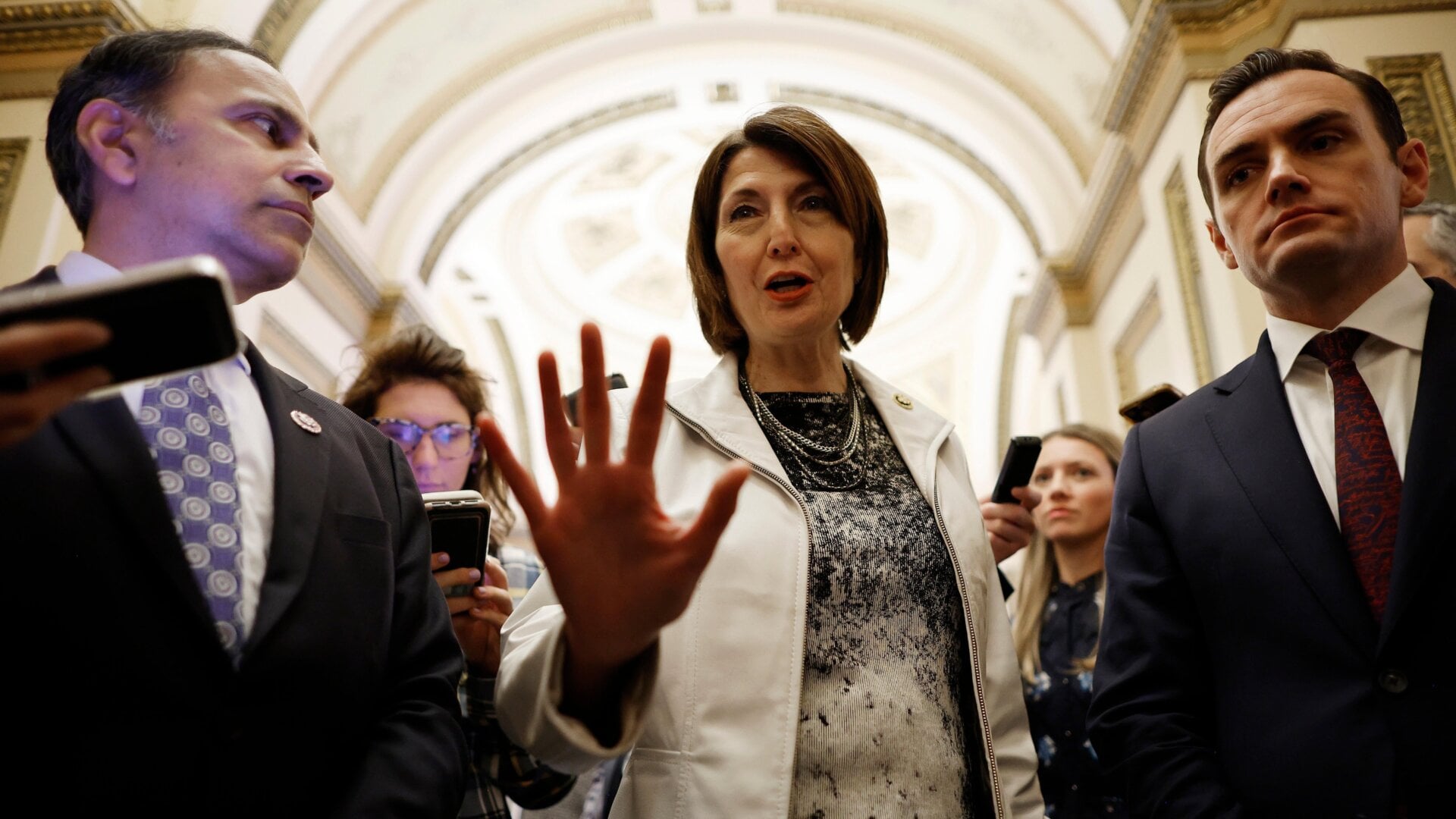 Cathy McMorris Rodgers (R-WA), Vorsitzende des Ausschusses für Energie und Handel des Repräsentantenhauses, stellte die jüngste Datenschutzgesetzgebung vor.