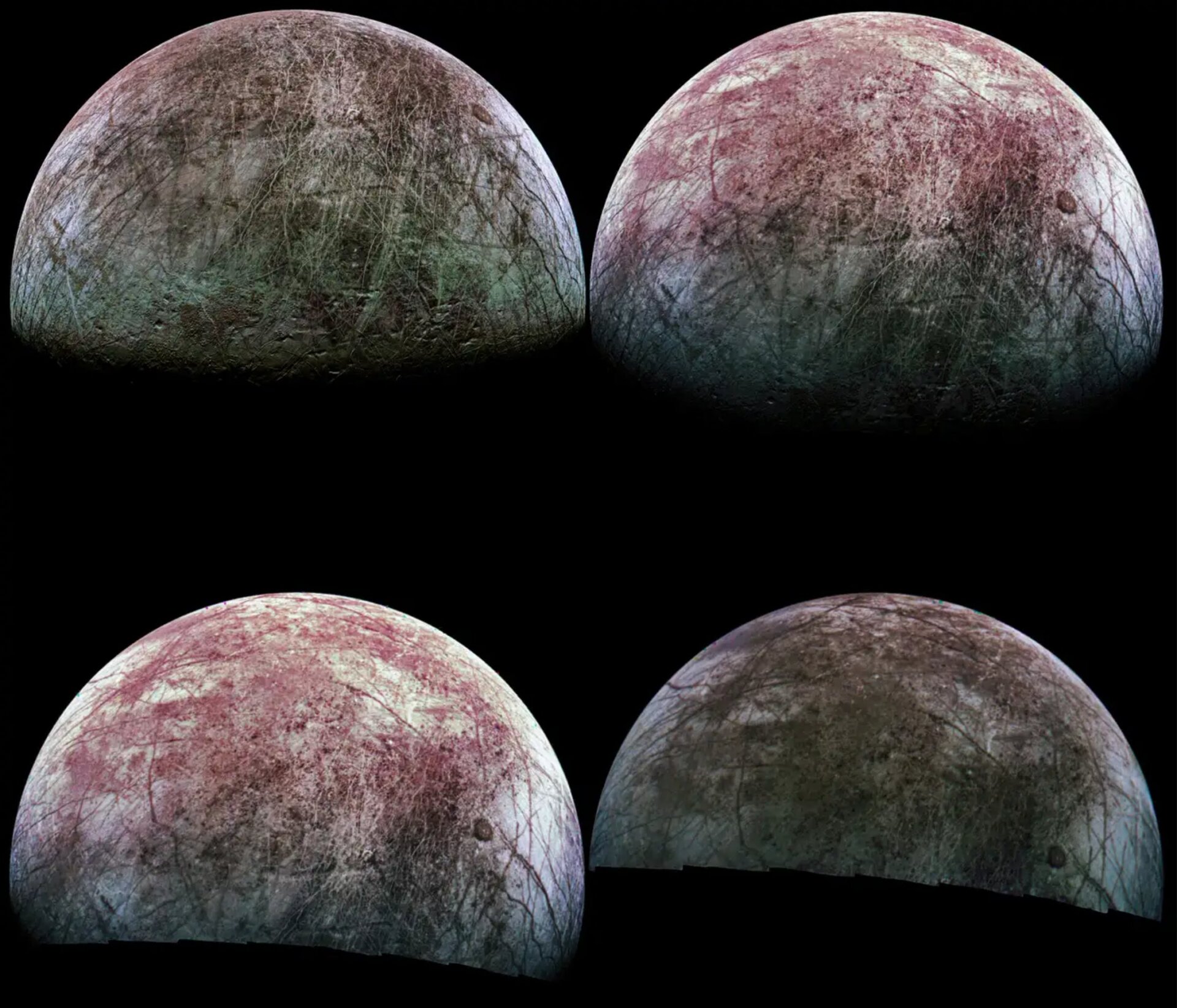 Europa, aufgenommen von Juno im September 2022.