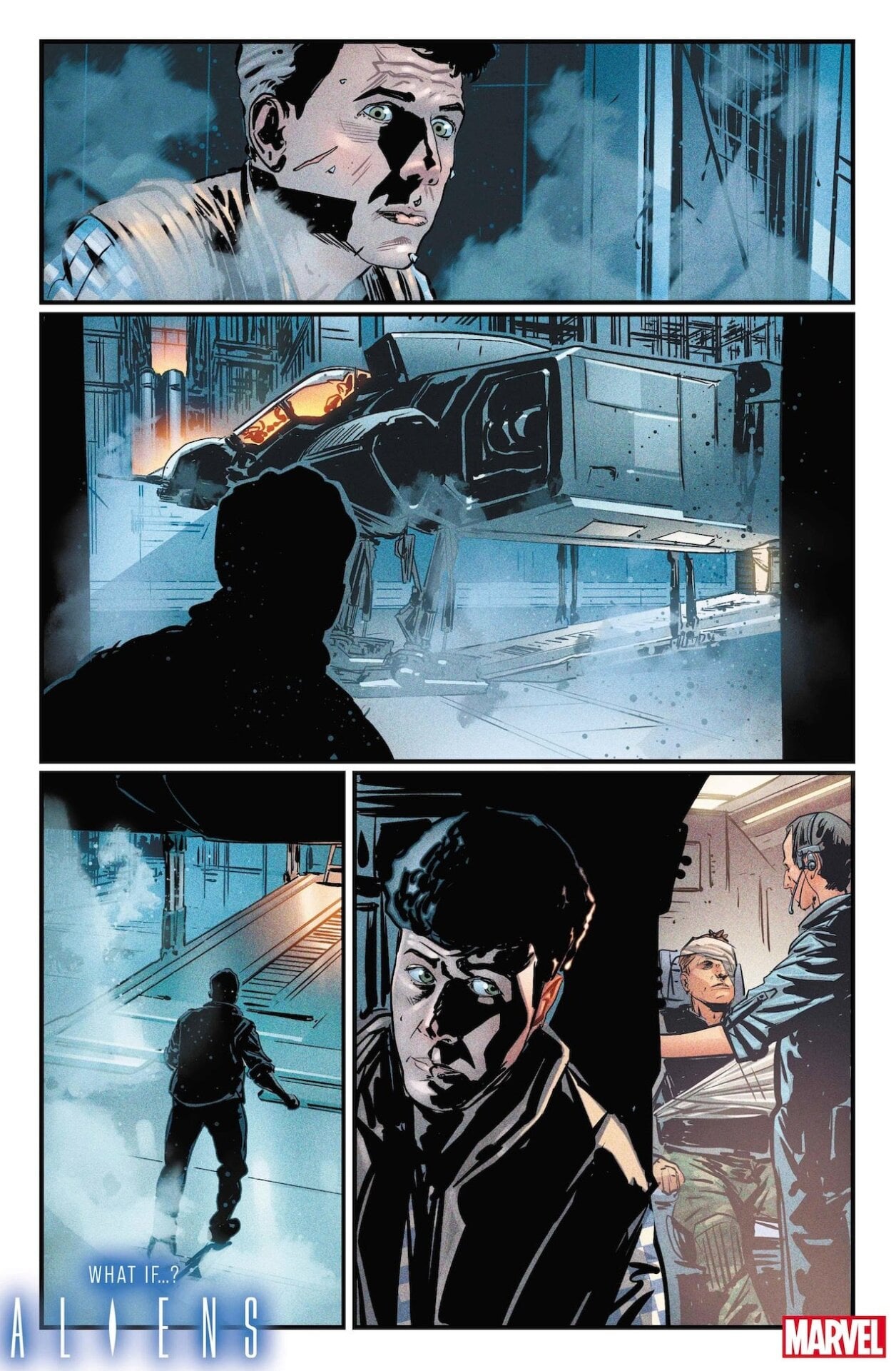 Eine Seite aus Aliens Was wäre wenn #1 von Guiu Villanova