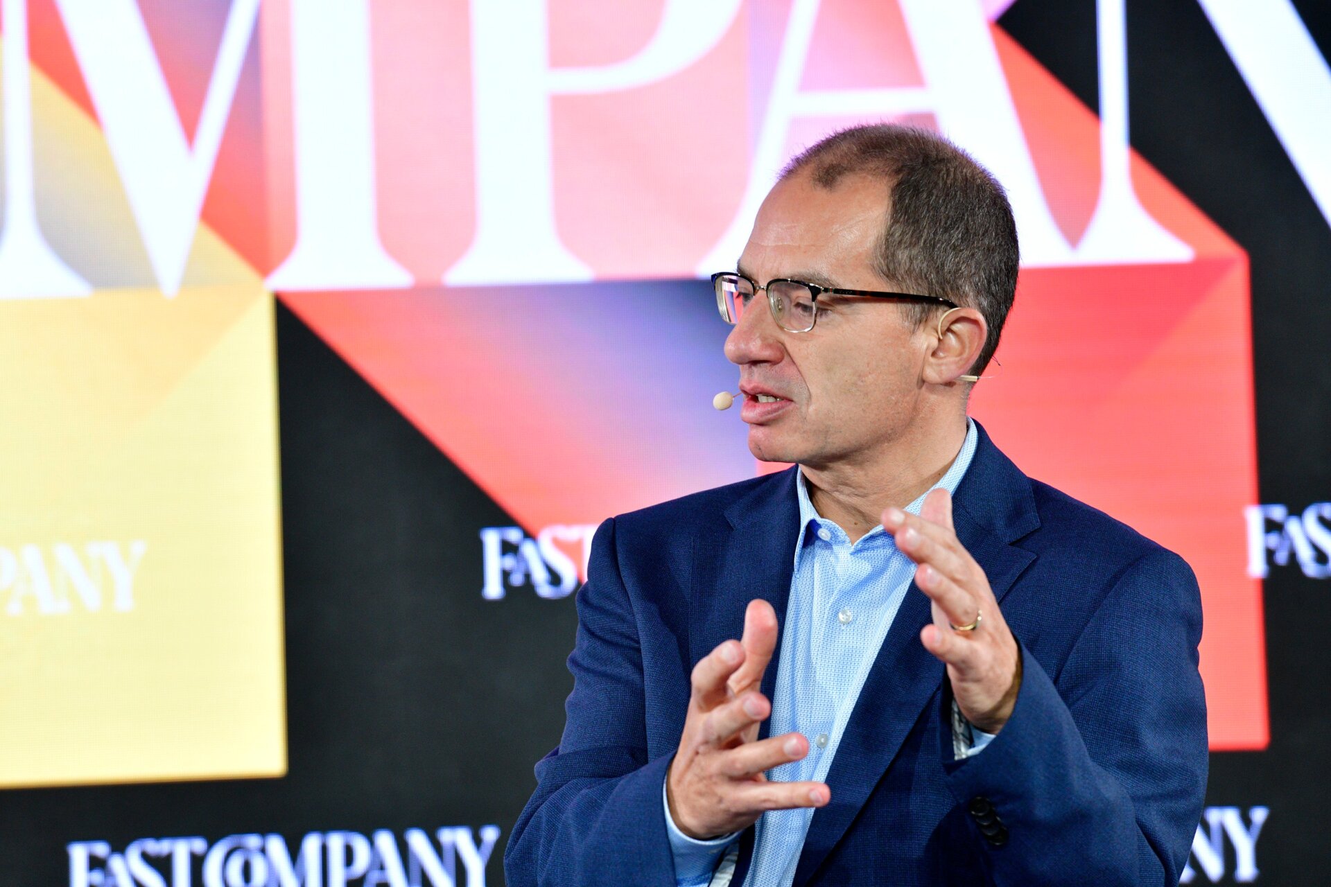 Stéphane Bancel, CEO von Moderna beim Fast Company Innovation Festival am 21. September 2023 in New York City.