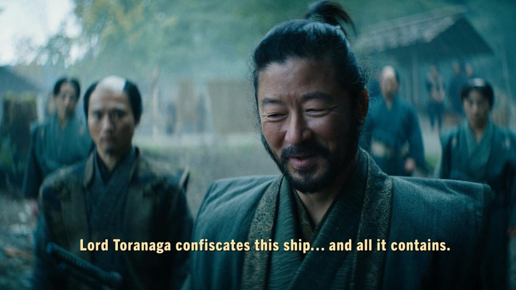 Eine untertitelte Szene aus Shōgun ... 