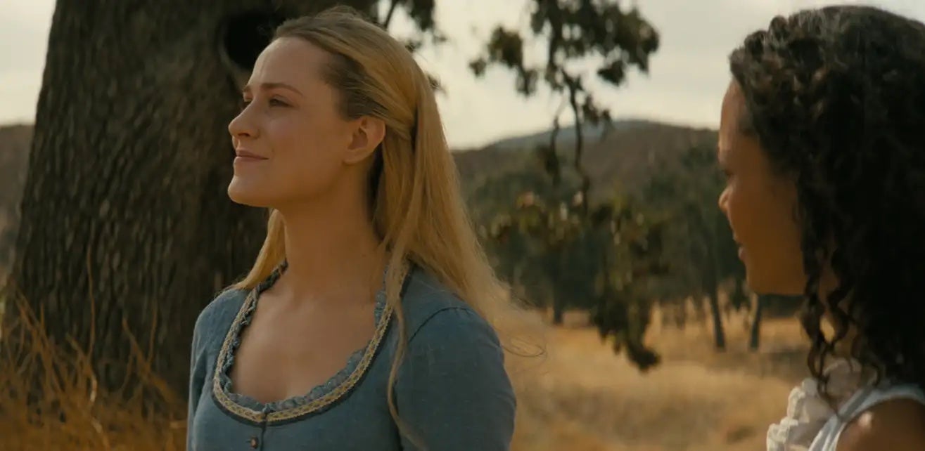 Evan Rachel Wood als Dolores auf Westworld.