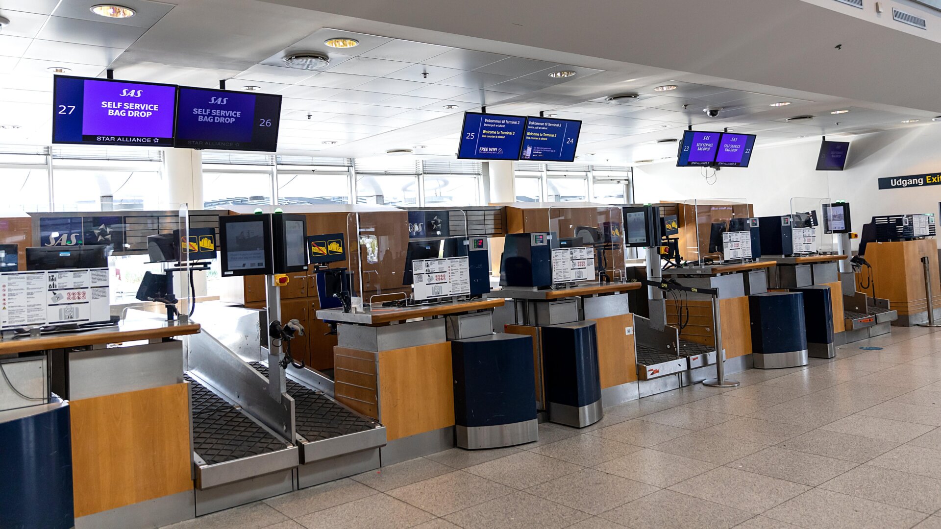 Ein Gepäckschalter am Flughafen Kopenhagen