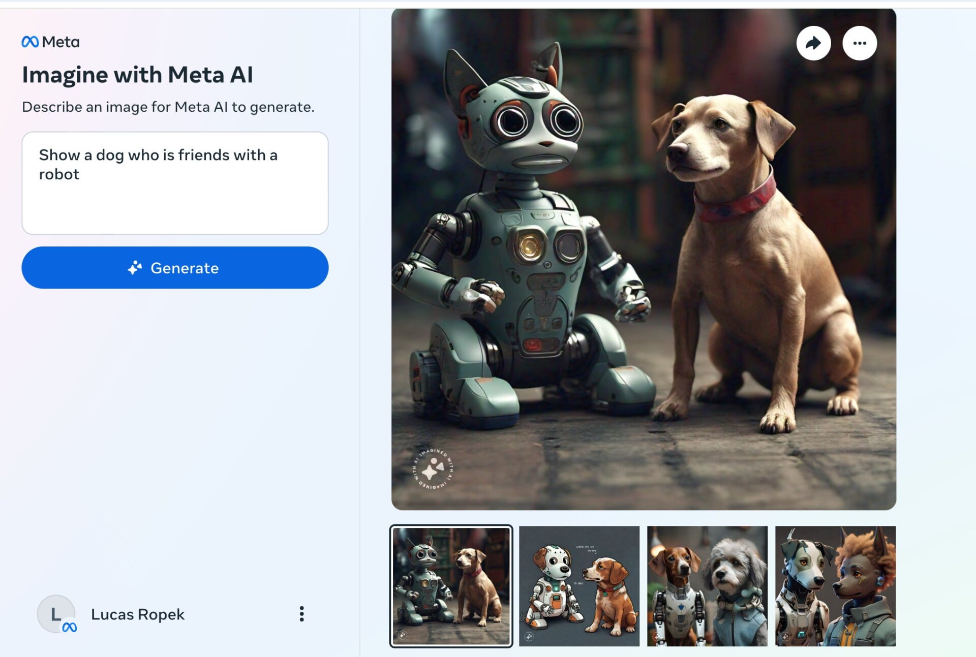 Screenshot: Meta