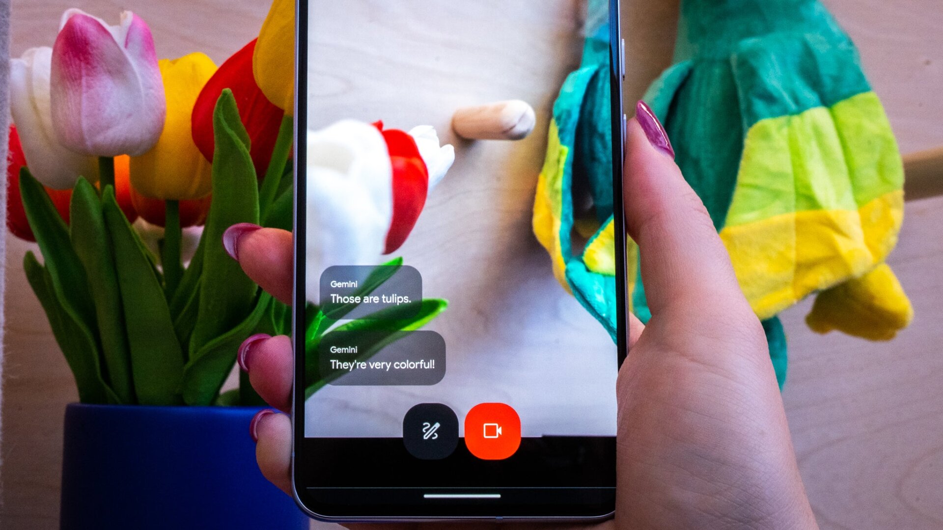 Gemini hat richtig erkannt, dass es sich bei den Kunstblumen um Tulpen handelte. 