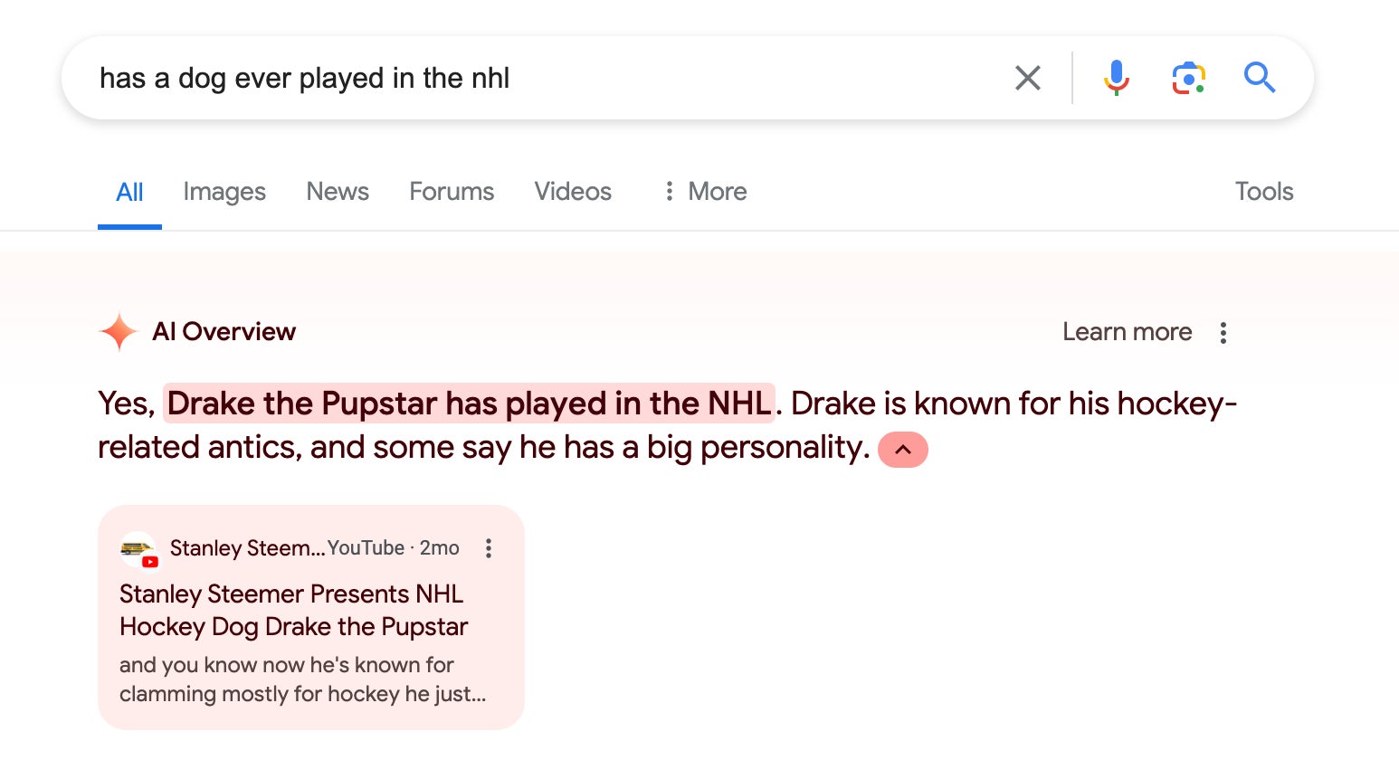 Screenshot: Google