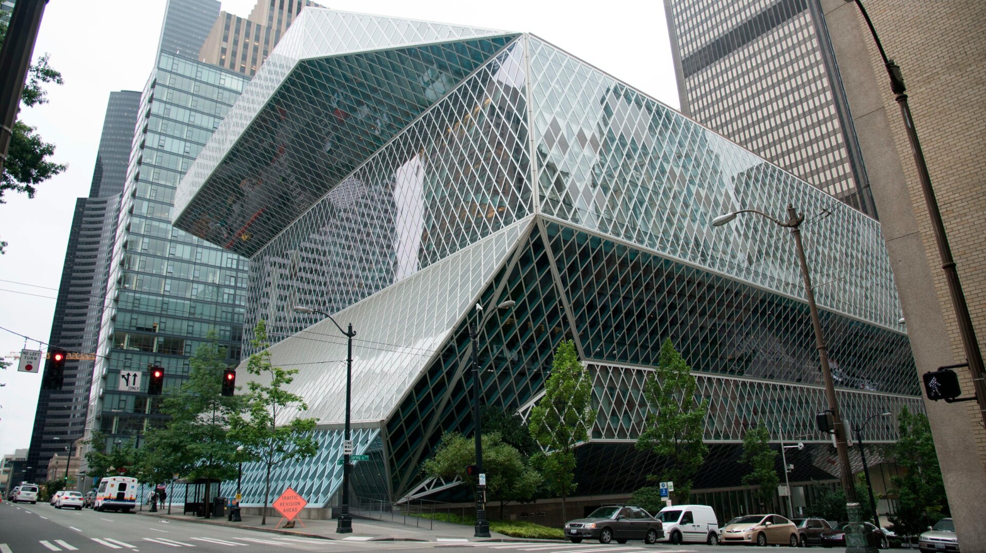 Archivfoto der Seattle Public Library in Seattle, Washington.