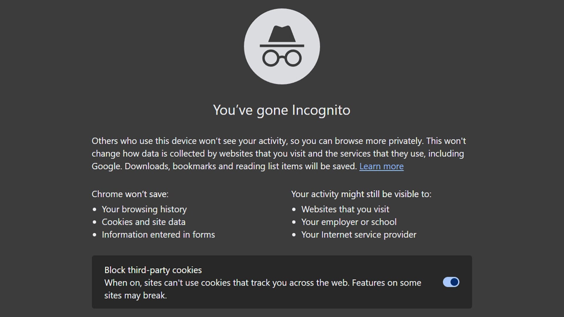 Nutzen Sie Standard- und Inkognito-Fenster.