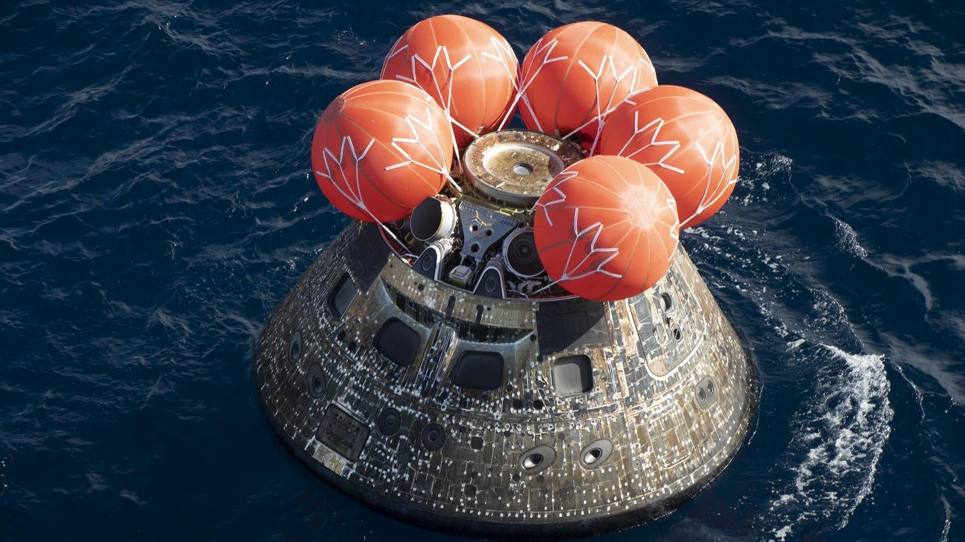 Die Raumsonde Orion der NASA wasserte am 11. Dezember 2022 im Pazifischen Ozean.