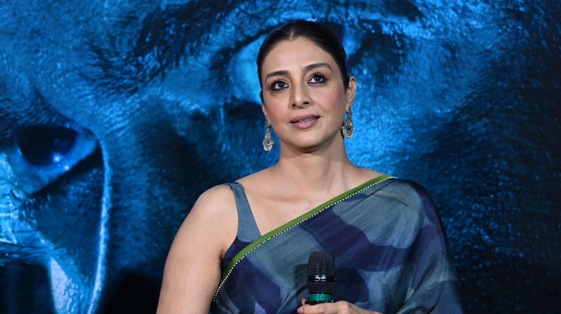 Tabu beim Trailer-Launch zu ihrem Film Bholaa in Mumbai am 6. März 2023.
