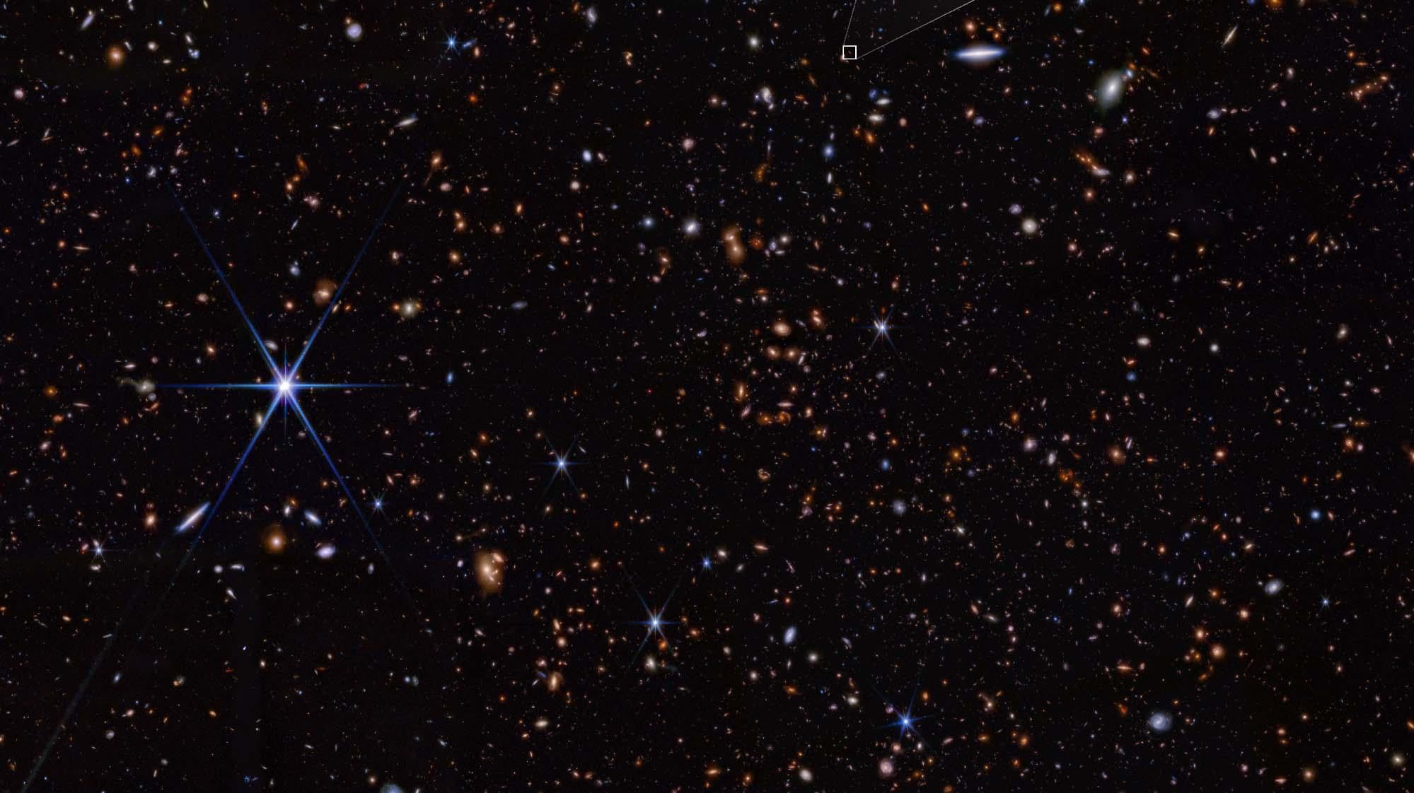Die Galaxie JADES-GS-z14-0 ist der neue Rekordhalter für die am weitesten entfernte, jemals beobachtete Galaxie.