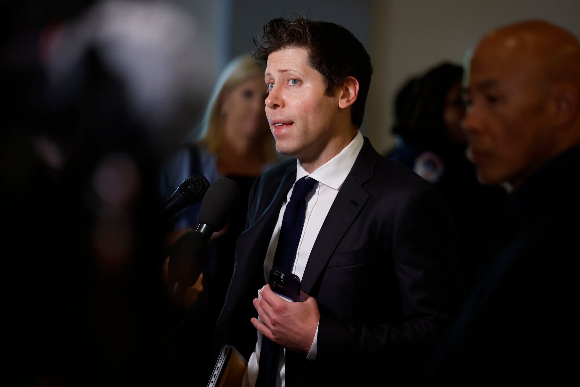 OpenAI-CEO Sam Altman beim „AI Insight Forum“ vor dem Kennedy Caucus Room im Russell Senate Office Building auf dem Capitol Hill am 13. September 2023 in Washington, DC.