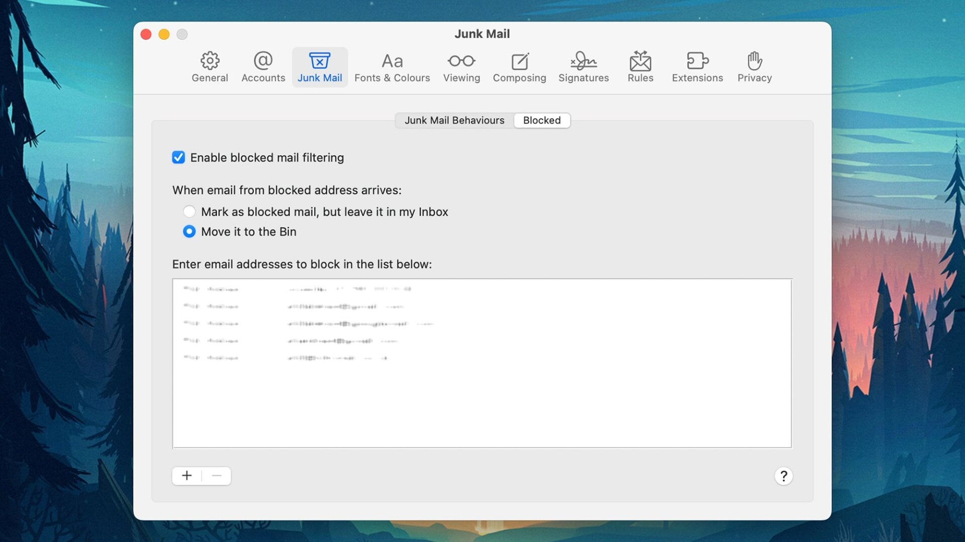 Möglicherweise haben Sie auch in Ihrer E-Mail-App Kontakte blockiert.