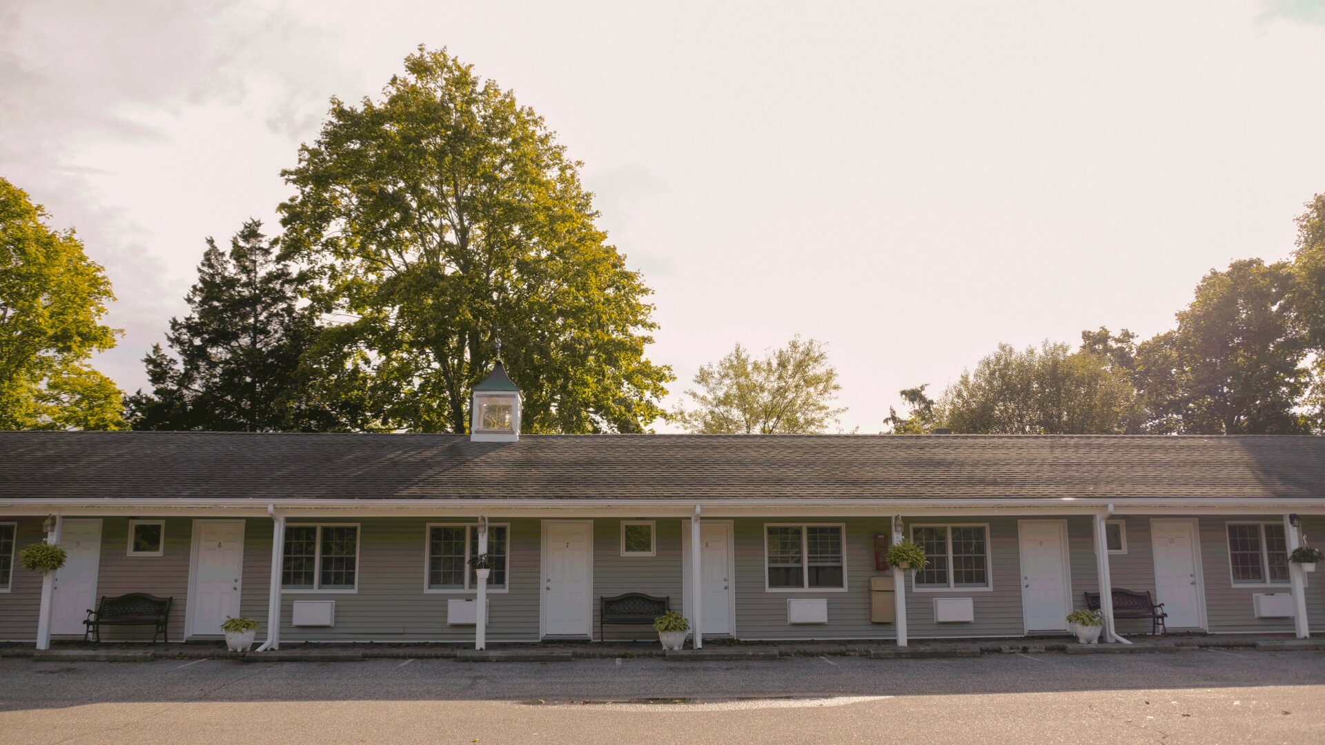 Das Seabreeze Motel kurz vor Sonnenuntergang.