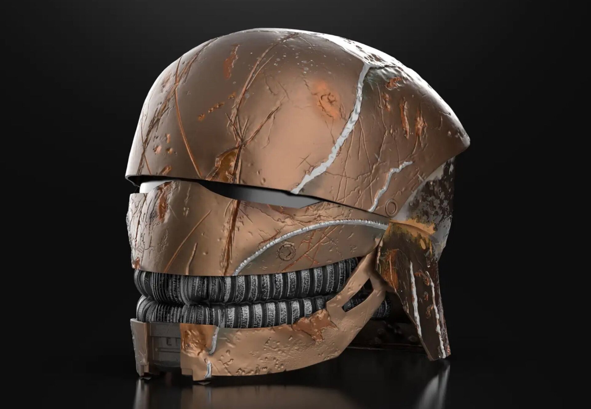 Der  Requisiten- Nachbau  des Helms.