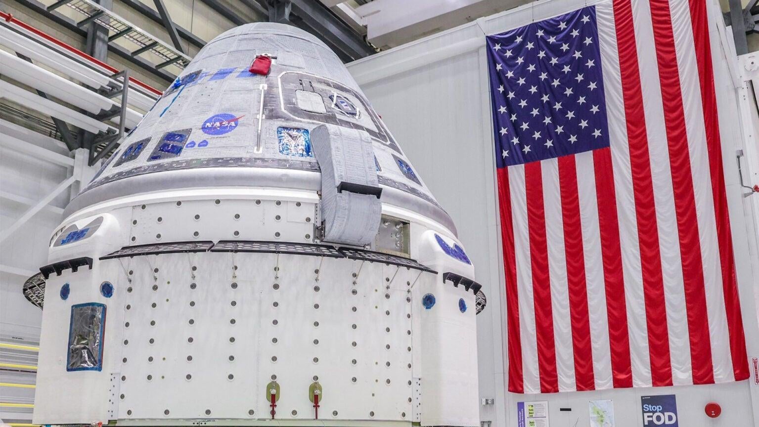 Das Besatzungsmodul des Starliners im Kennedy Space Center.