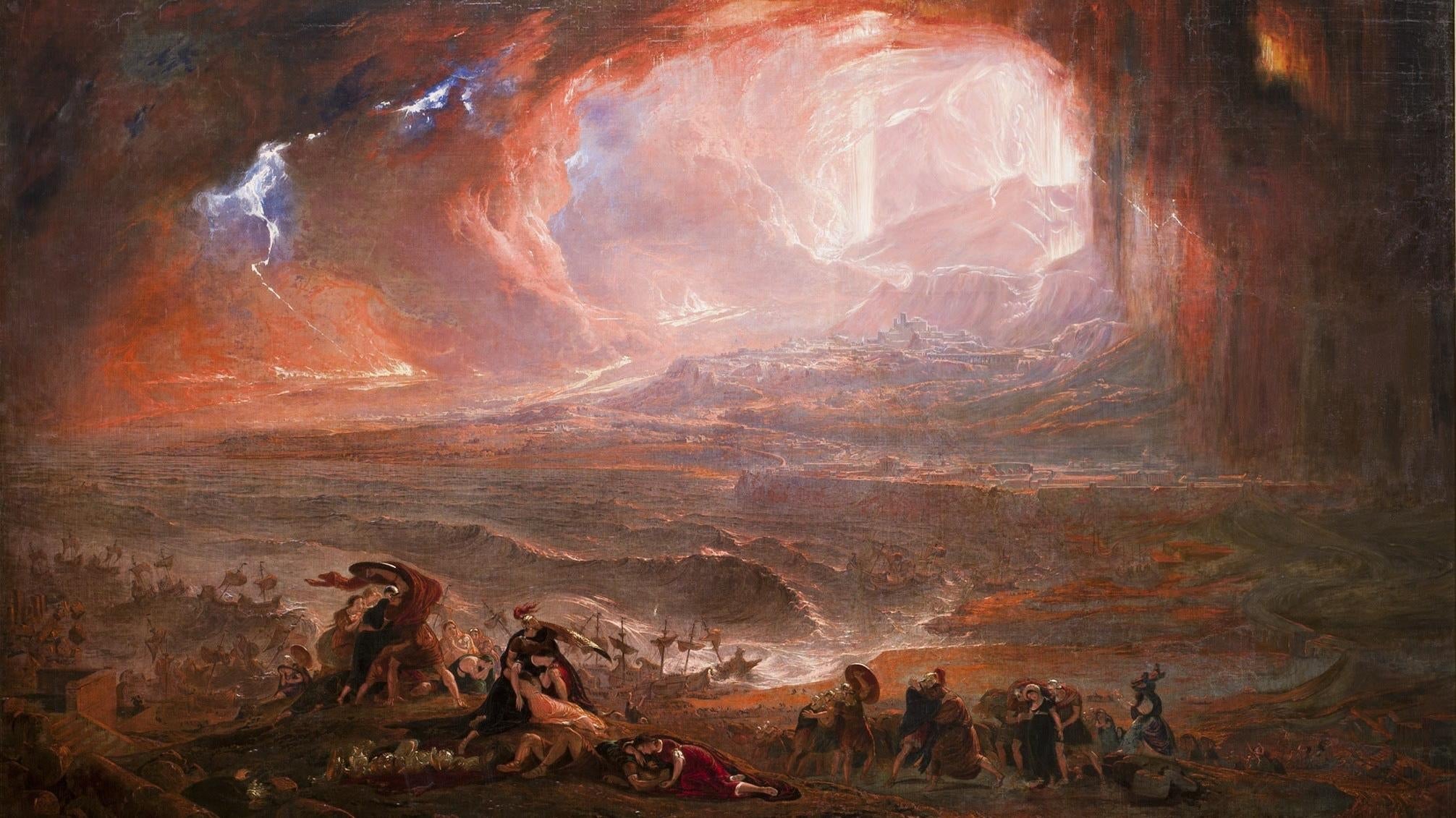 Die restaurierte Version von John Martins Zerstörung von Pompeji und Herculaneum.