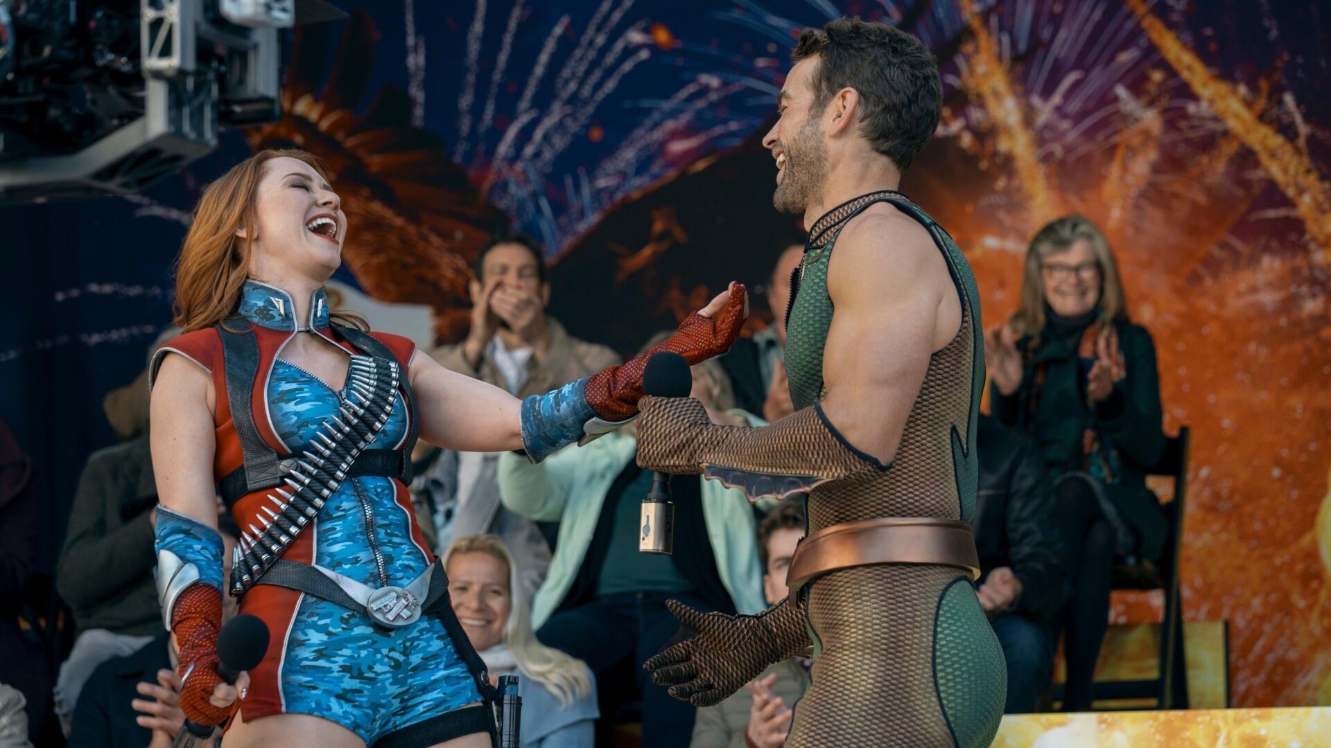 Firecracker (Valorie Curry) und Deep (Chace Crawford) in Die Jungs Staffel vier.