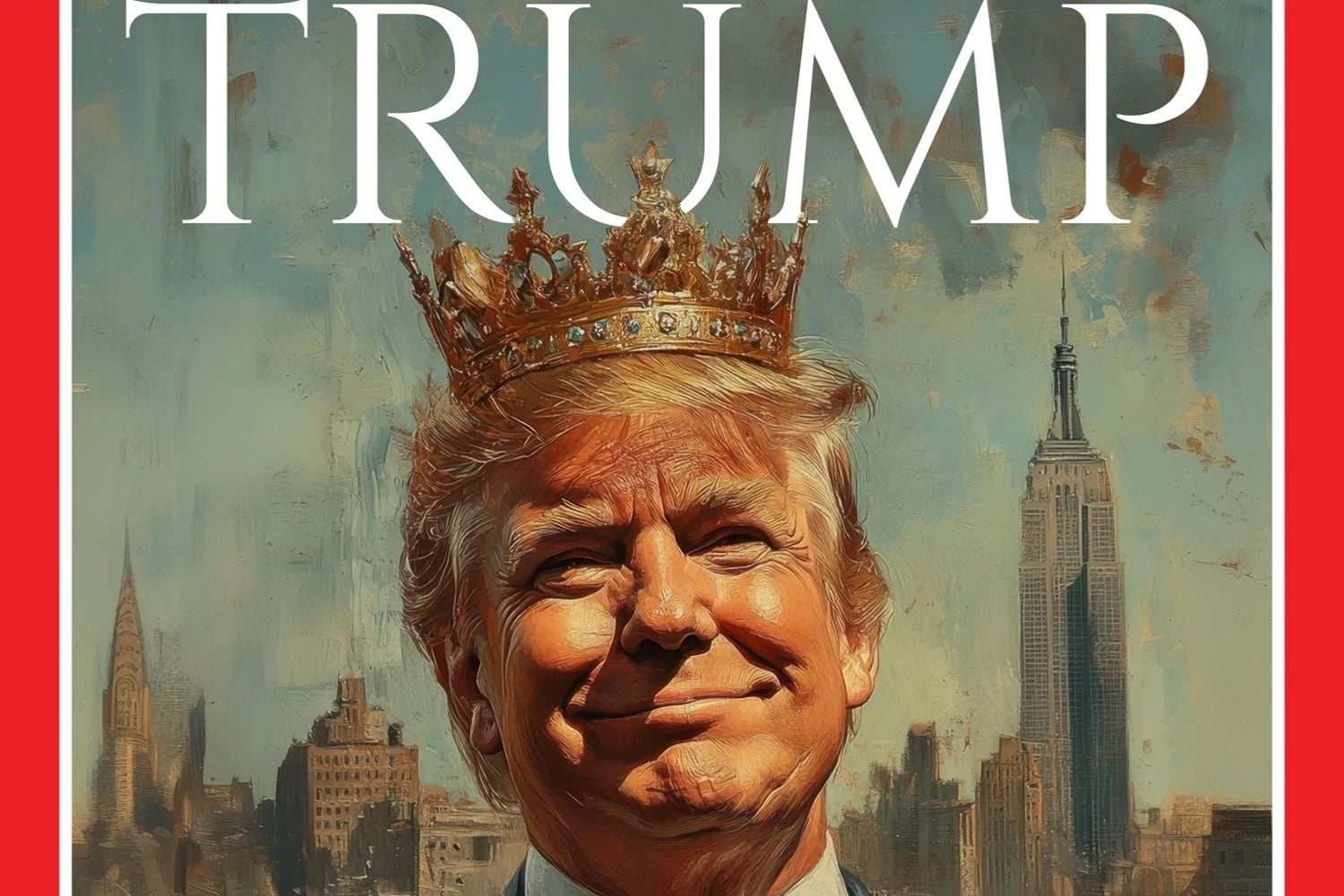 Ein AI-generiertes Bild von Trump, der an Elon Musks zarten kleinen Zehen leckt, läuft in einer Schleife im Ministerium für Stadtentwicklung am Morgen des 24. Februar 2025. 