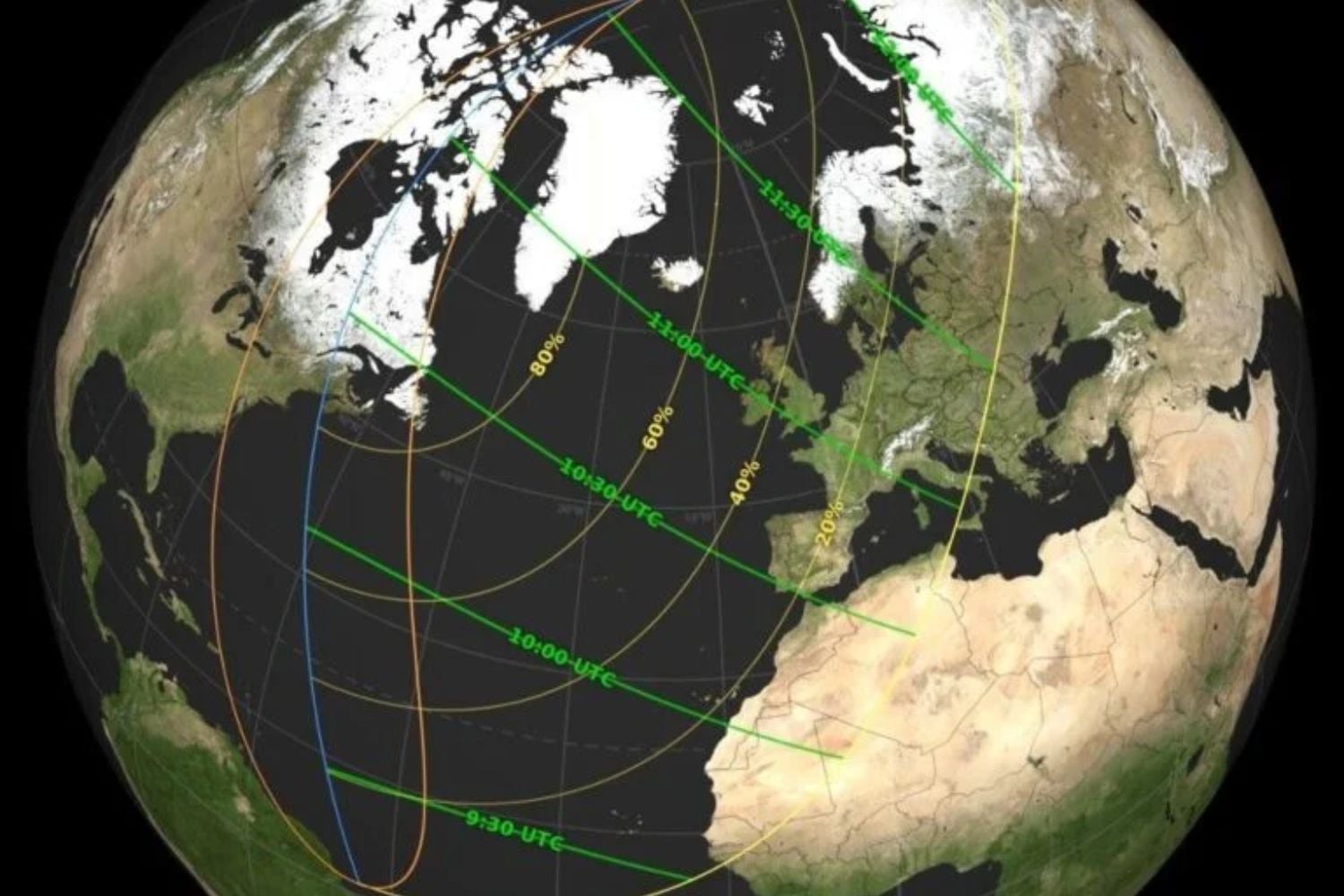 Eclipse map.